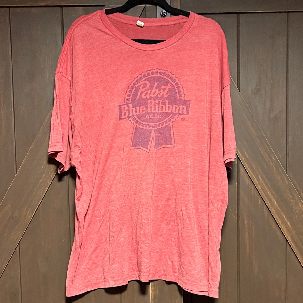 Tultex Vintage Pabst Blue Ribbon Red Graphic Tee